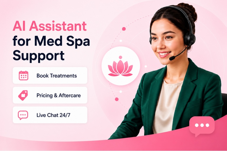 Jasmine, AI receptionist demo interface for med spas