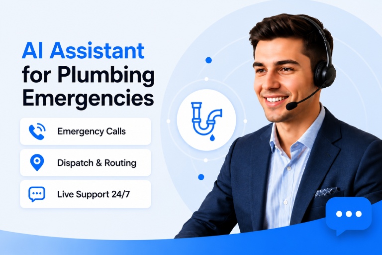 Mike, AI emergency answering demo interface for plumbers